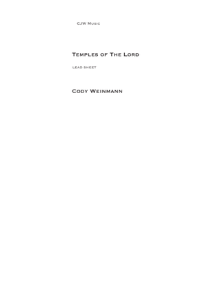 Temples of The Lord (lead sheet)