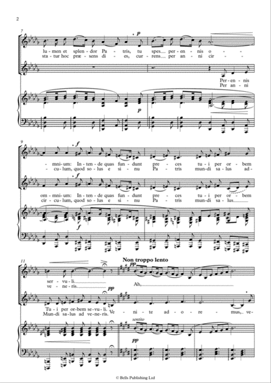 Gesu Bambino (Duet) (D-flat Major) Piano Accompaniment scores gallery preview page 2