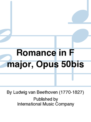 Book cover for Romance In F Major, Opus 50Bis