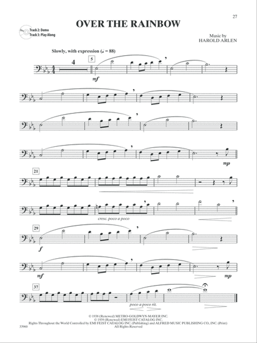 The Wizard of Oz Instrumental Solos Trombone scores gallery preview page 3