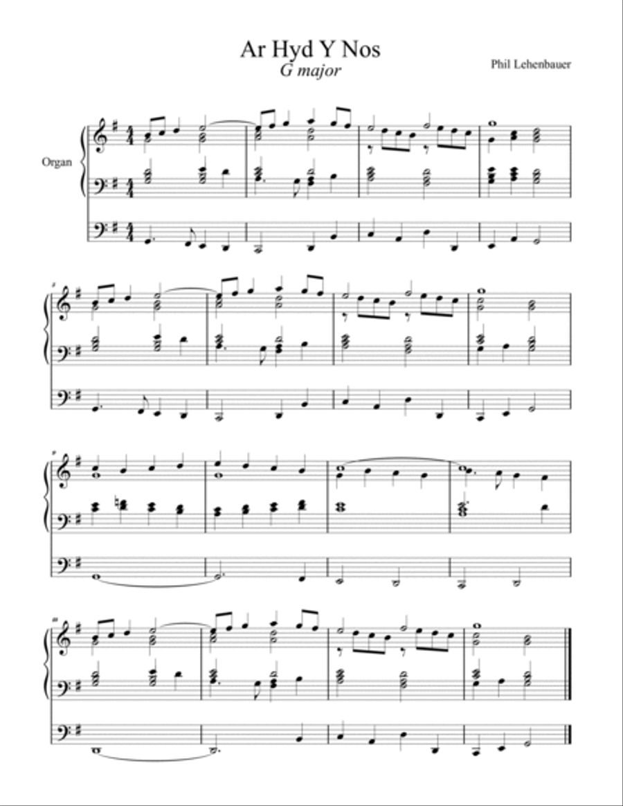 Hymn Variations 1, by Phil Lehenbauer Organ Solo scores gallery preview page 3