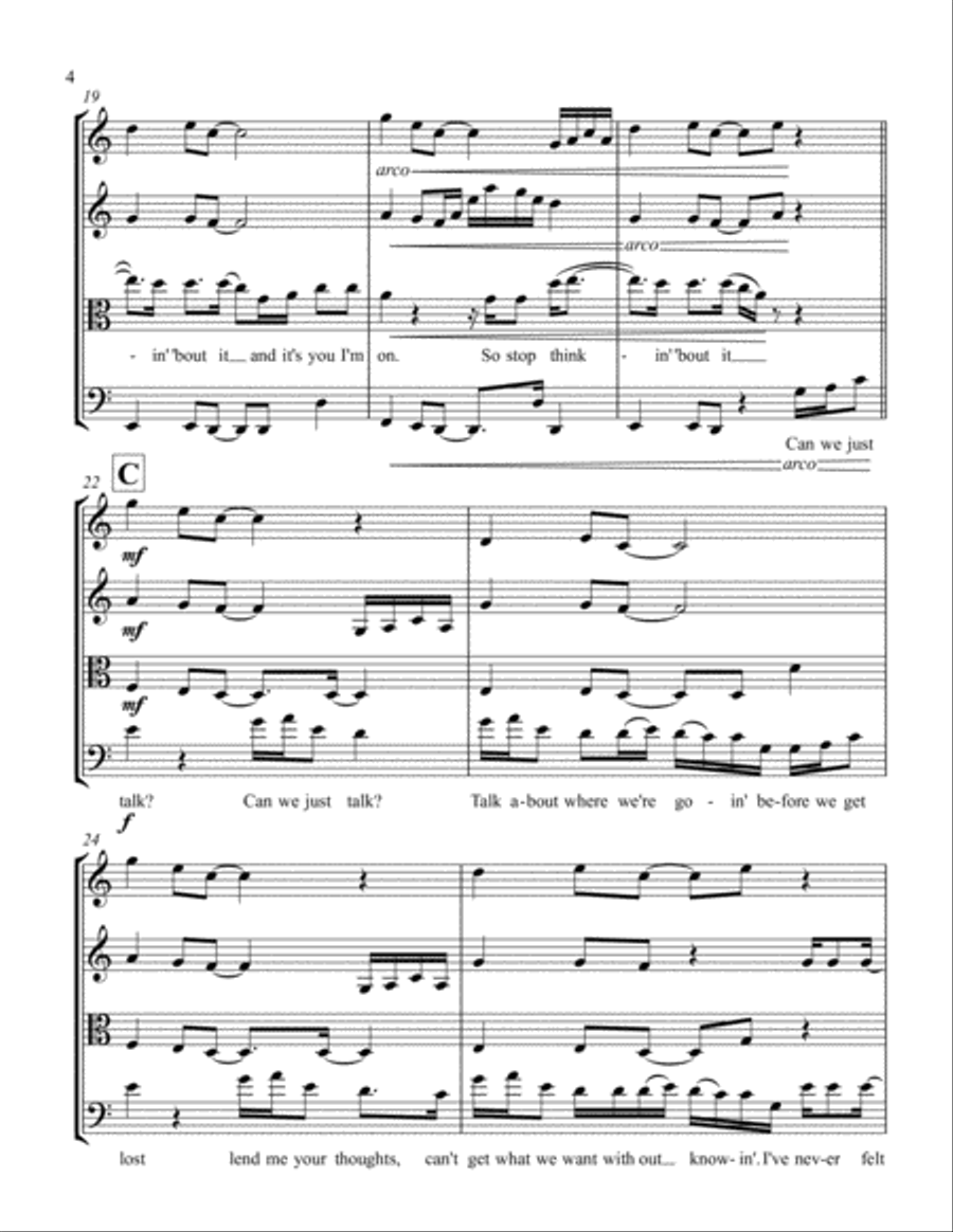 Talk String Quartet scores gallery preview page 4
