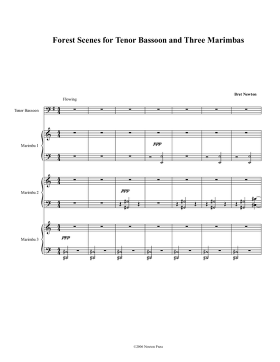 Forest Scenes for Tenor Bassoon and Three Marimbas