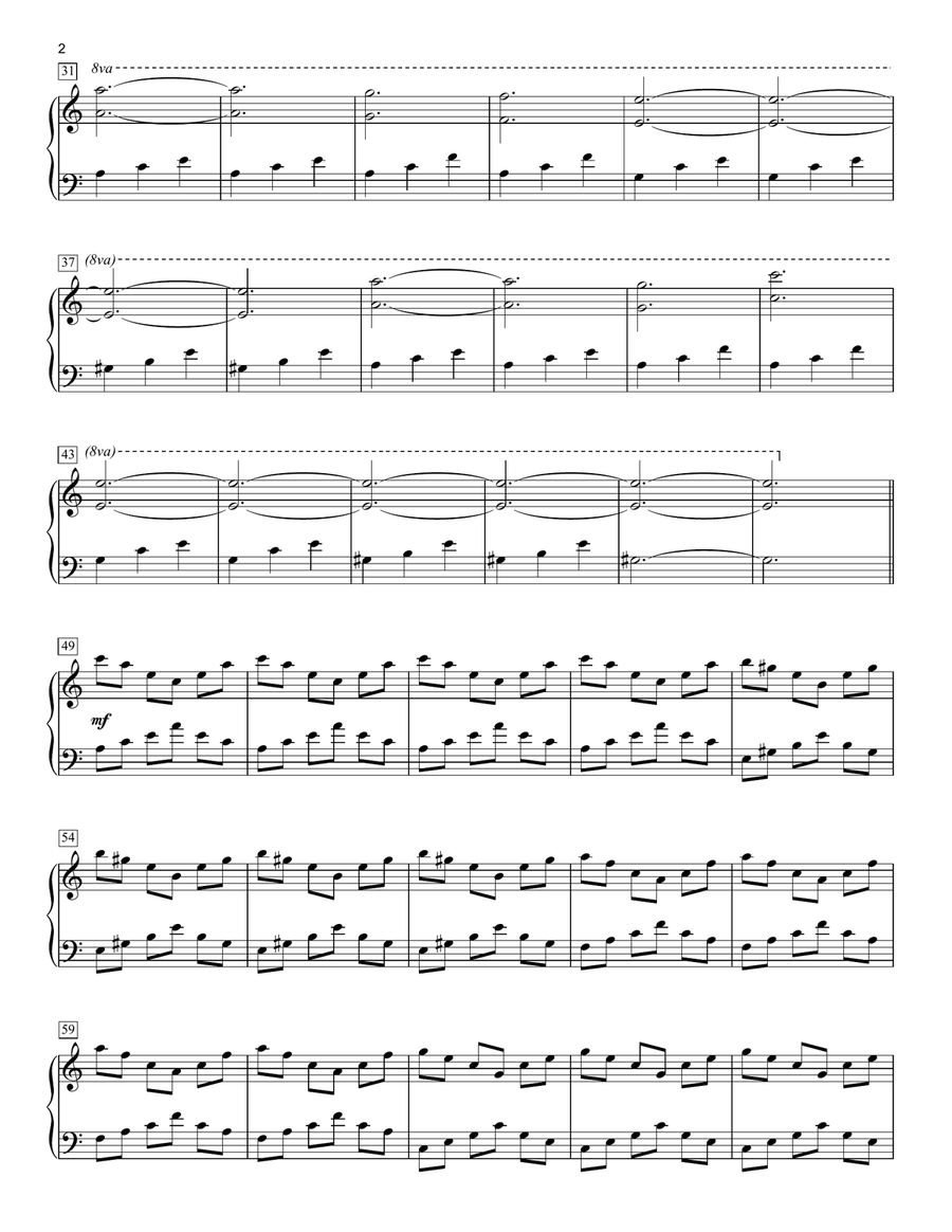 Walk To School (from Tales from the Loop) Piano Solo scores gallery preview page 2