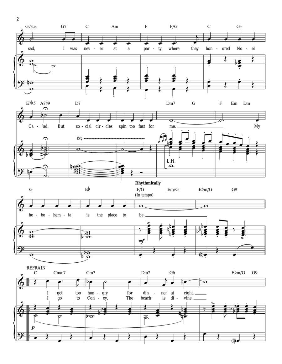 The Lady Is A Tramp The Lady Is A Tramp Piano, Vocal, Guitar scores gallery preview page 2