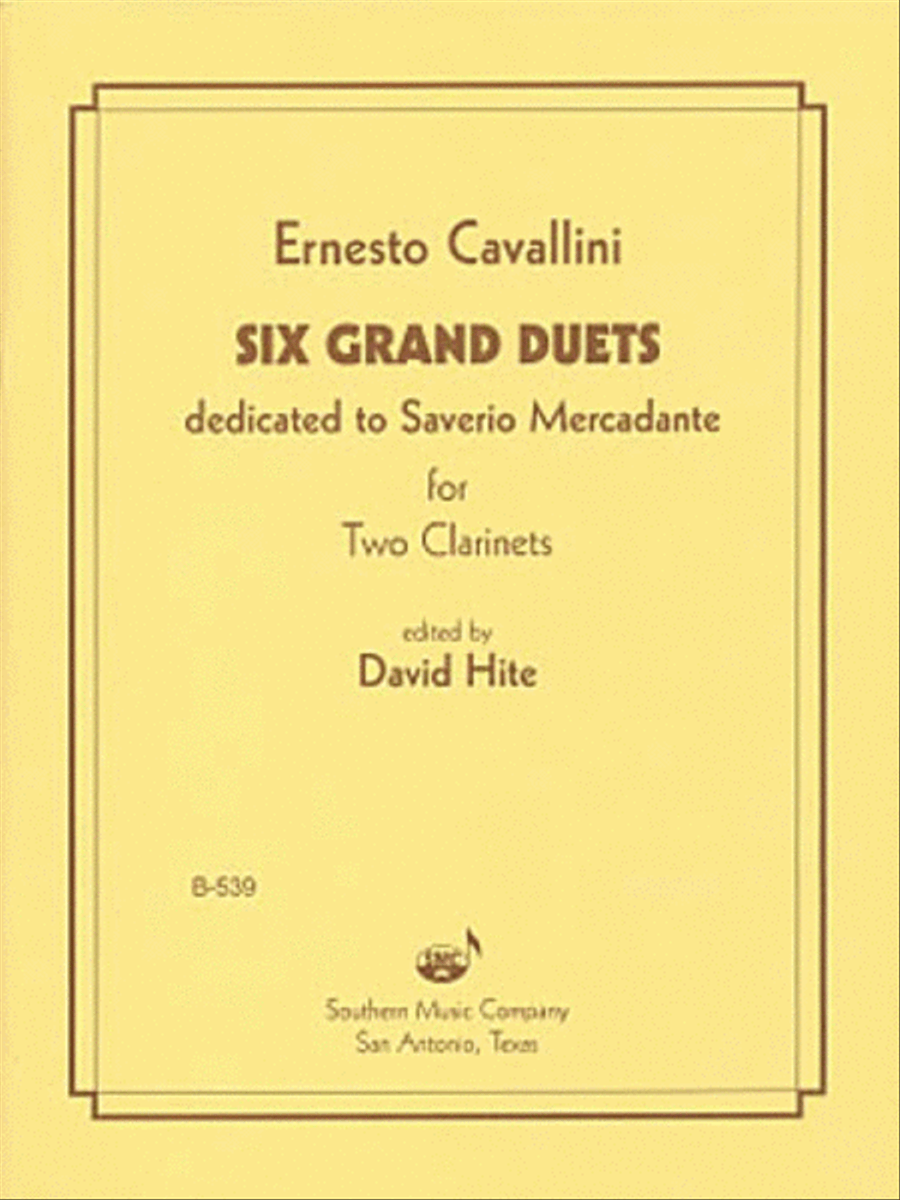 Six Grand Duets Clarinet Duet scores gallery preview page 1