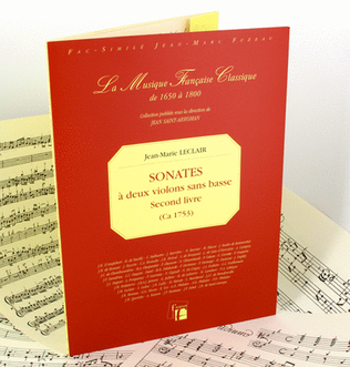 Book cover for Sonatas for two violins without bass Book II