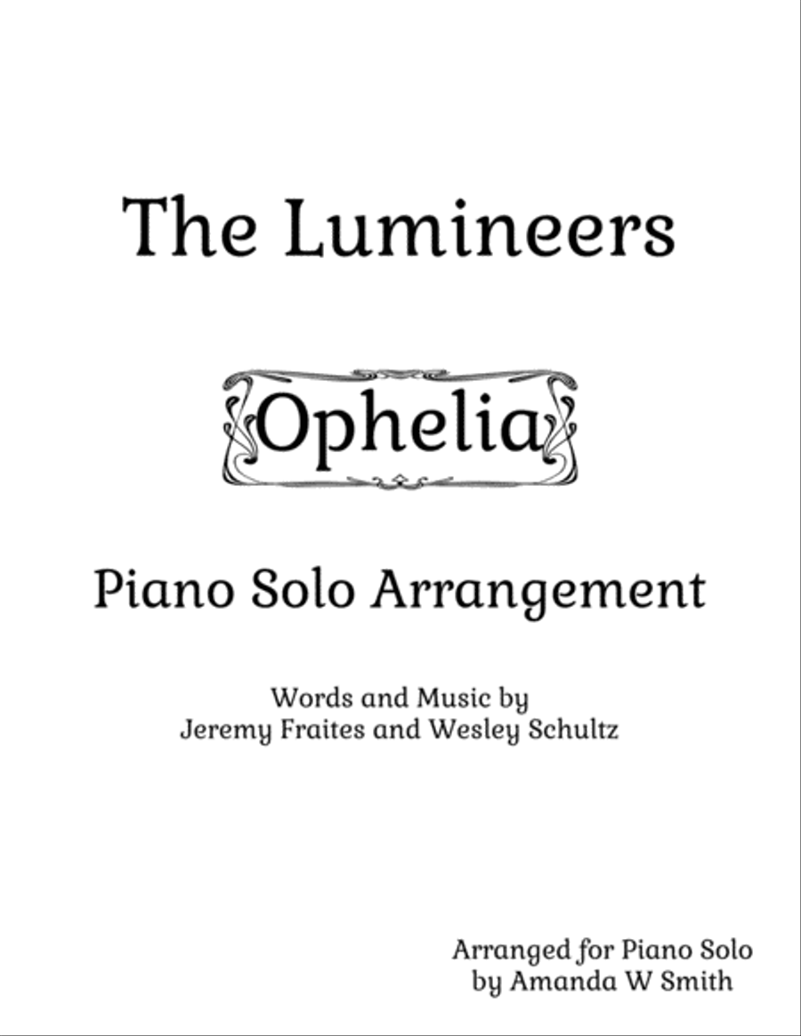Ophelia Piano Solo scores gallery preview page 1