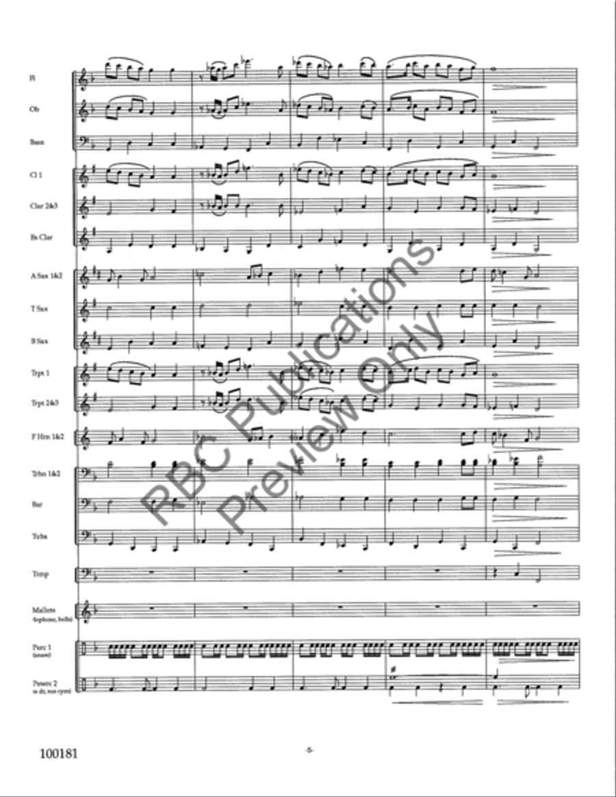 Symphonic Essay (Score) Concert Band scores gallery preview page 7