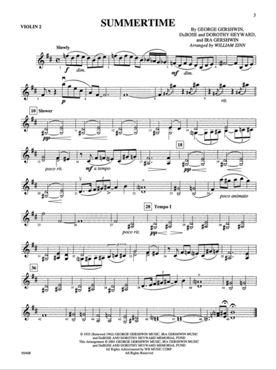 Porgy and Bess for Strings String Orchestra scores gallery preview page 3