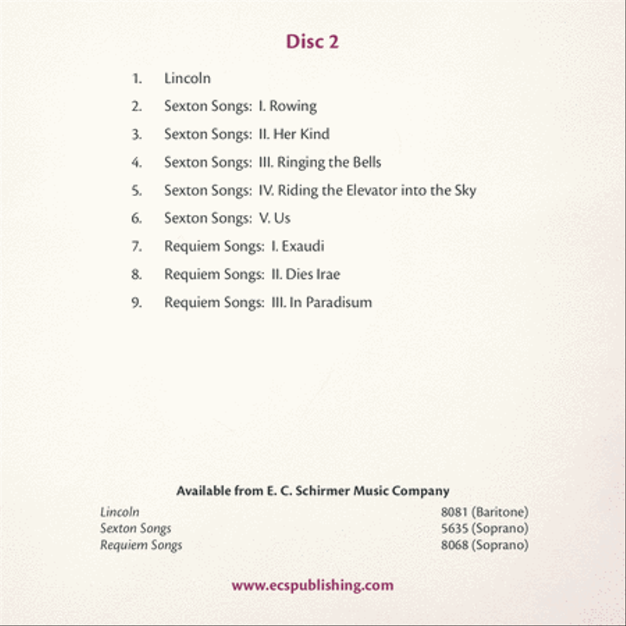 Everyone Sang: Vocal Music of David Conte Voice scores gallery preview page 4