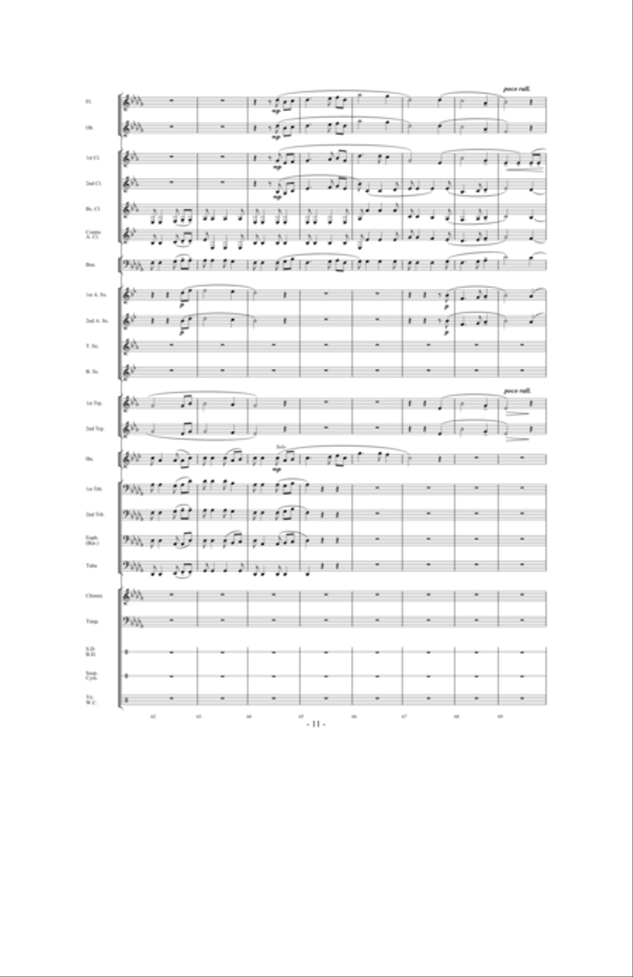 Silent Noon Silent Noon Concert Band scores gallery preview page 10