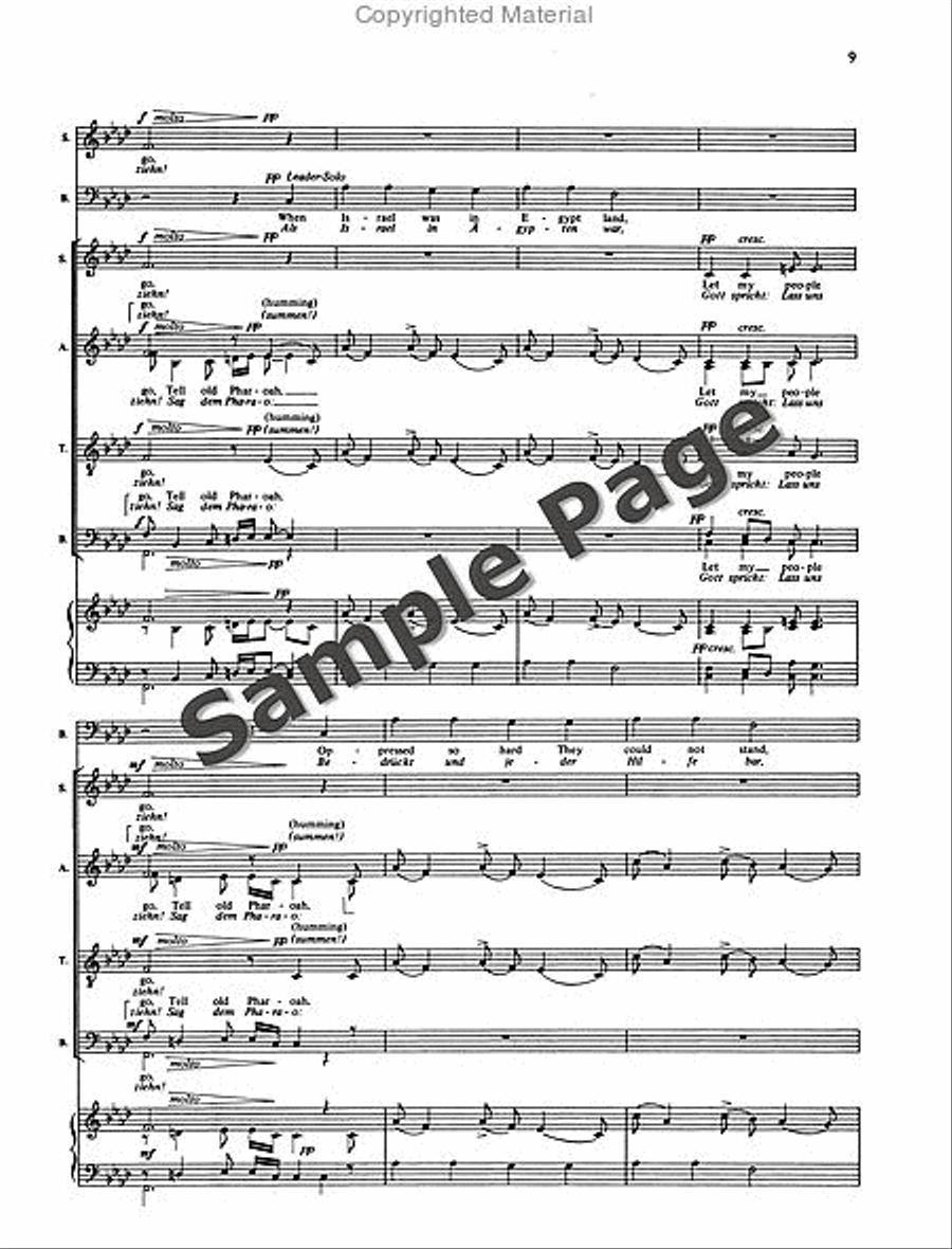 5 Negro Spirituals 5 Negro Spirituals SSAATTBB scores gallery preview page 12