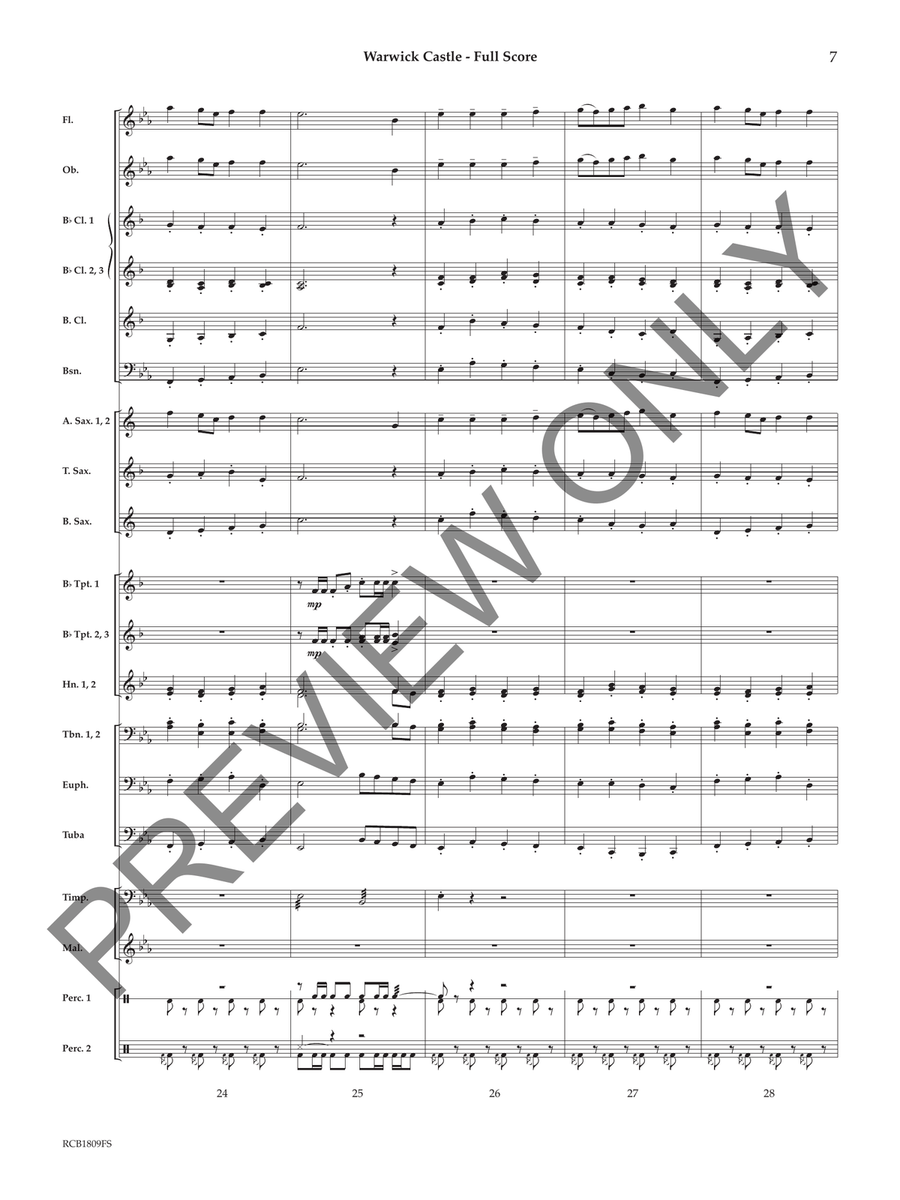 Warwick Castle (Score) Warwick Castle (Score) Concert Band scores gallery preview page 8