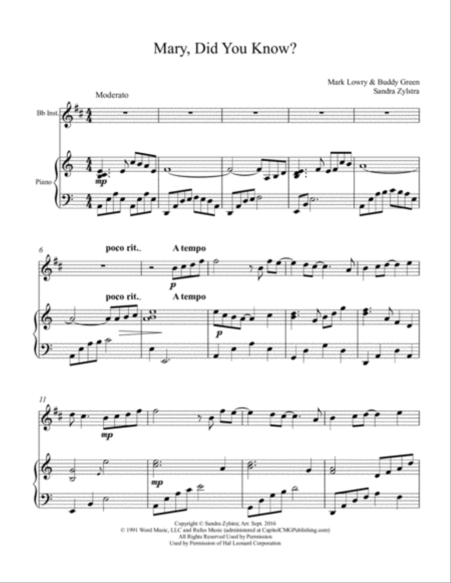 Mary, Did You Know? Piano scores gallery preview page 2