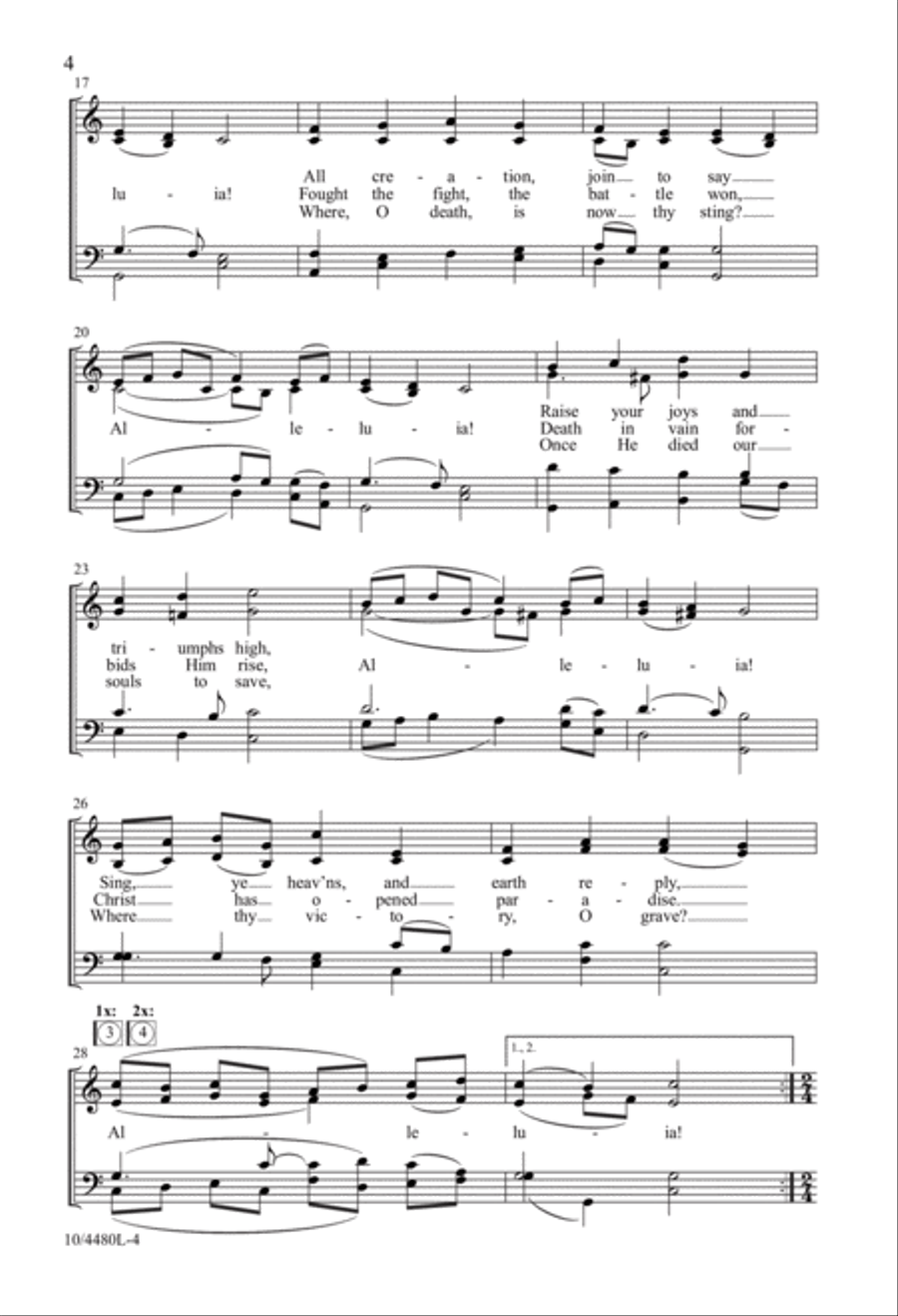 Introit on Easter Hymn 4-Part scores gallery preview page 4