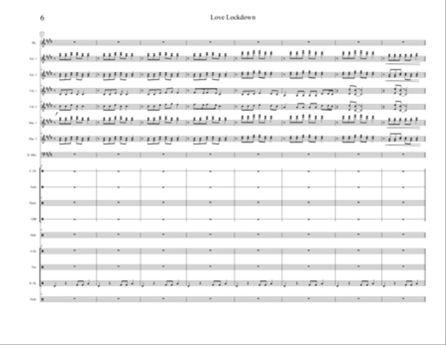 Love Lockdown Percussion scores gallery preview page 6