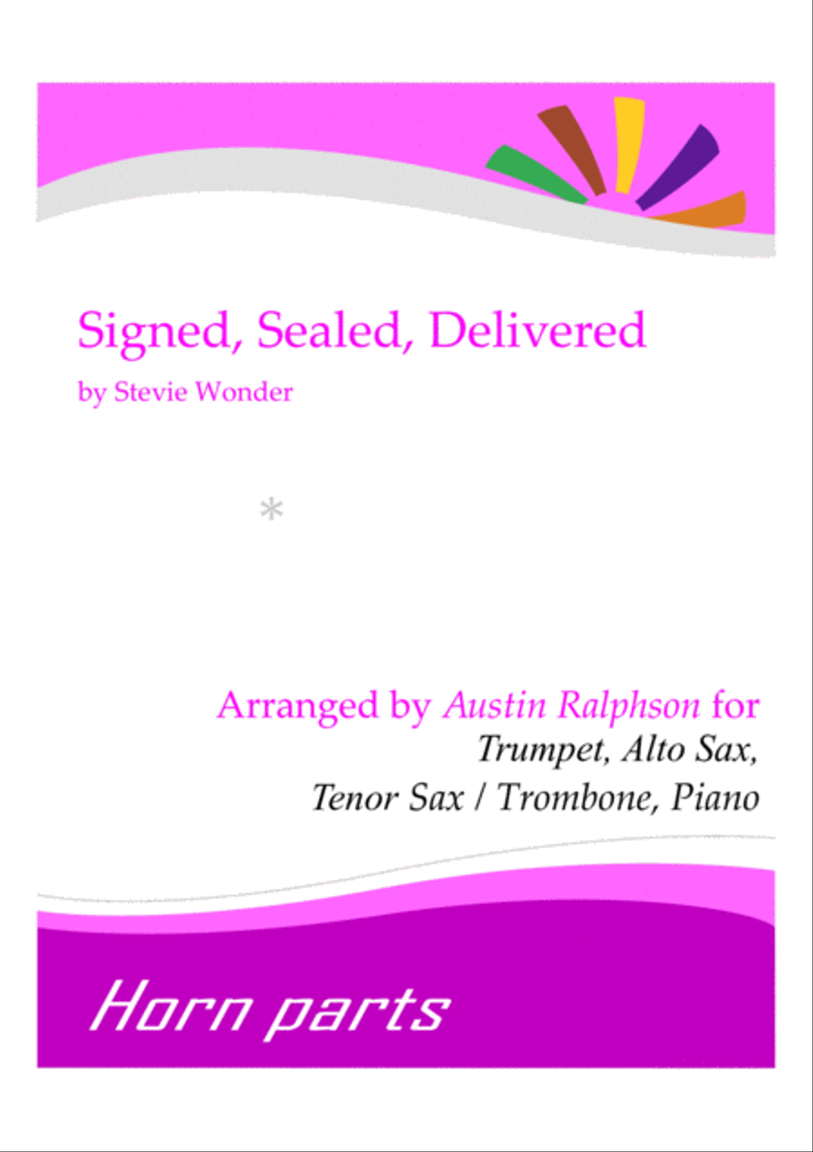 Signed, Sealed, Delivered I'm Yours Tenor Saxophone scores gallery preview page 1