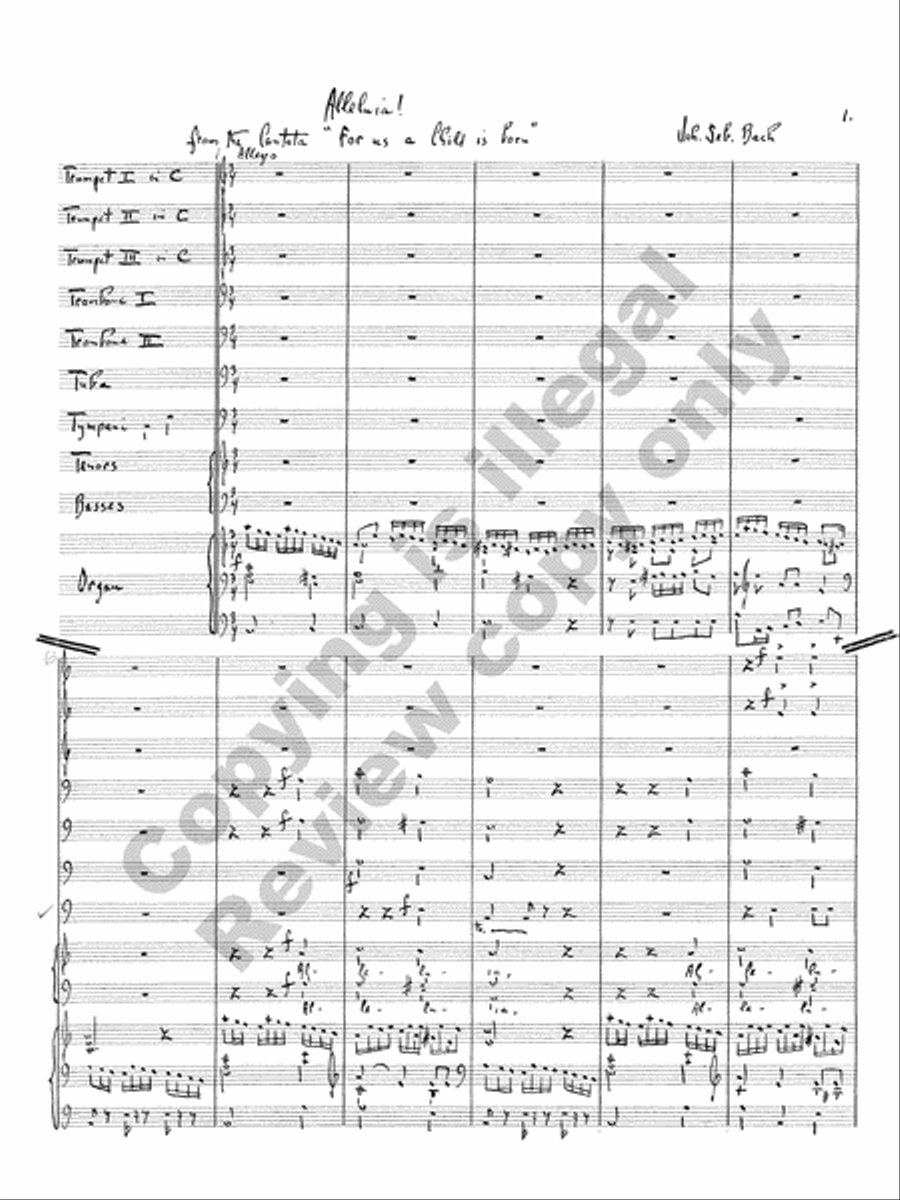 Alleliua from For Us a Child is Born (Additional Brass Ensemble Score) Choir scores gallery preview page 3