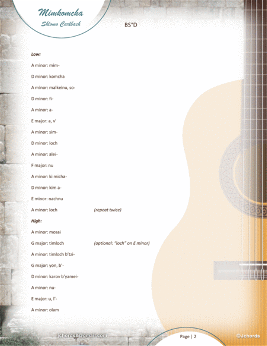Kumzitz Classics - 3 Chord Song Sheets Piano, Vocal, Guitar scores gallery preview page 3