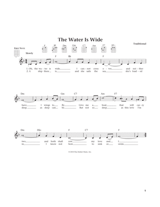 Book cover for Water Is Wide (from The Daily Ukulele) (arr. Liz and Jim Beloff)