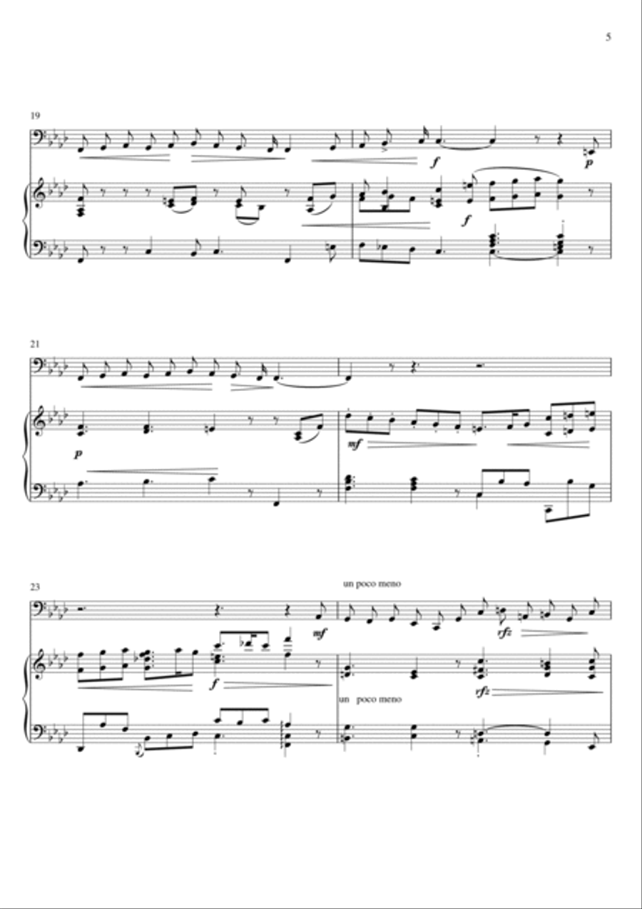 Legrenzi - Che fiero costume (Piano and Tuba) Small Ensemble scores gallery preview page 5