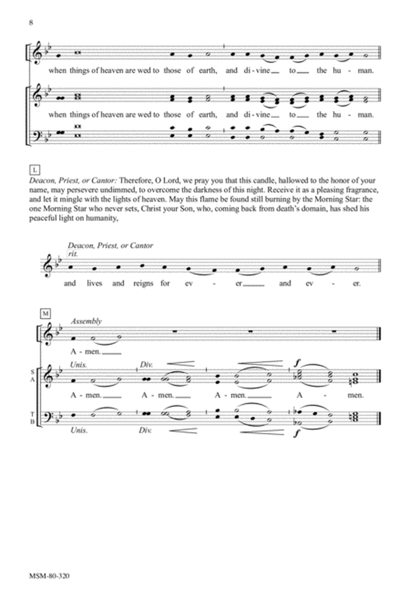 The Easter Proclamation: Exsultet (Choral Score) image number null