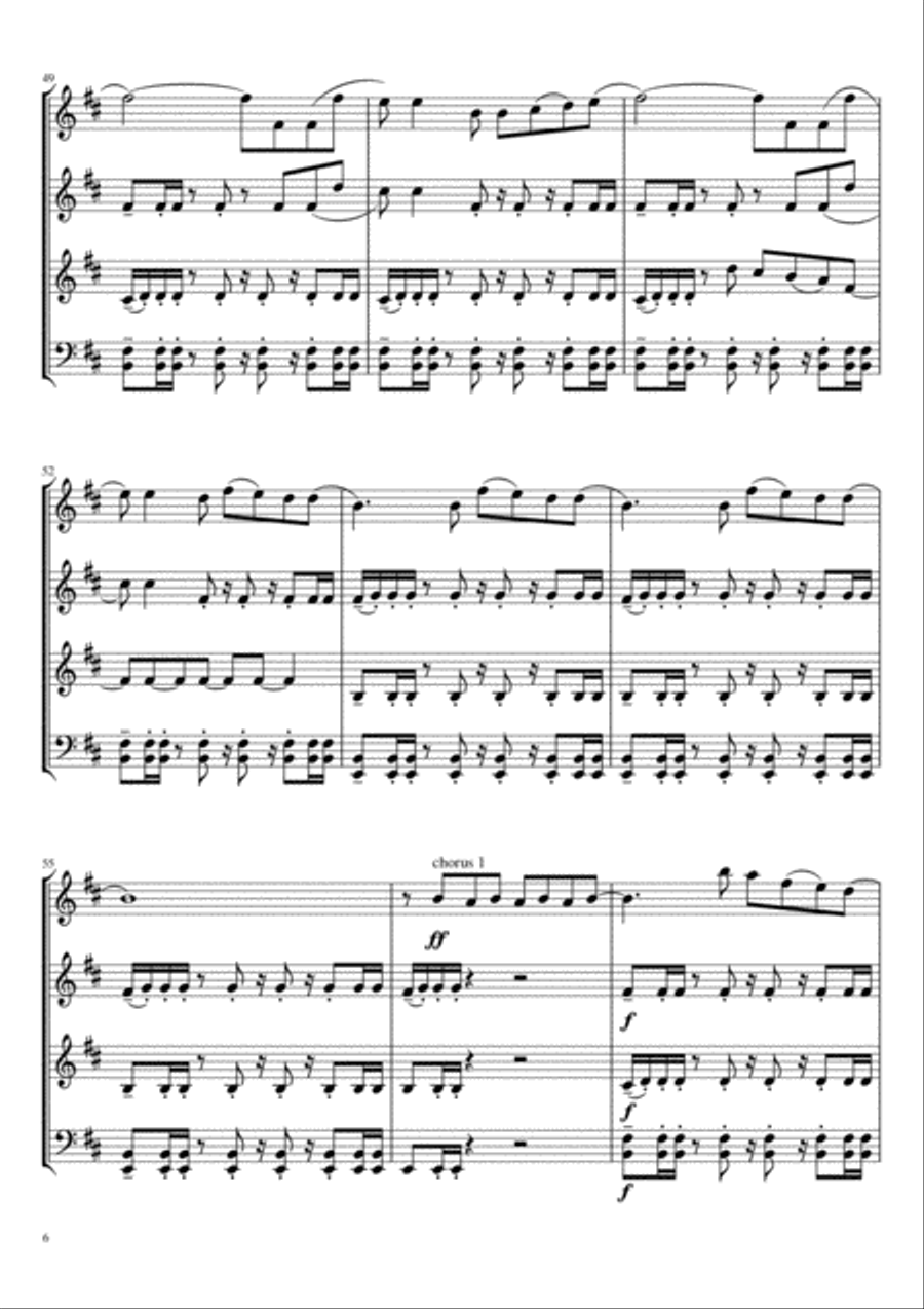 Moves Like Jagger Moves Like Jagger Small Ensemble scores gallery preview page 6