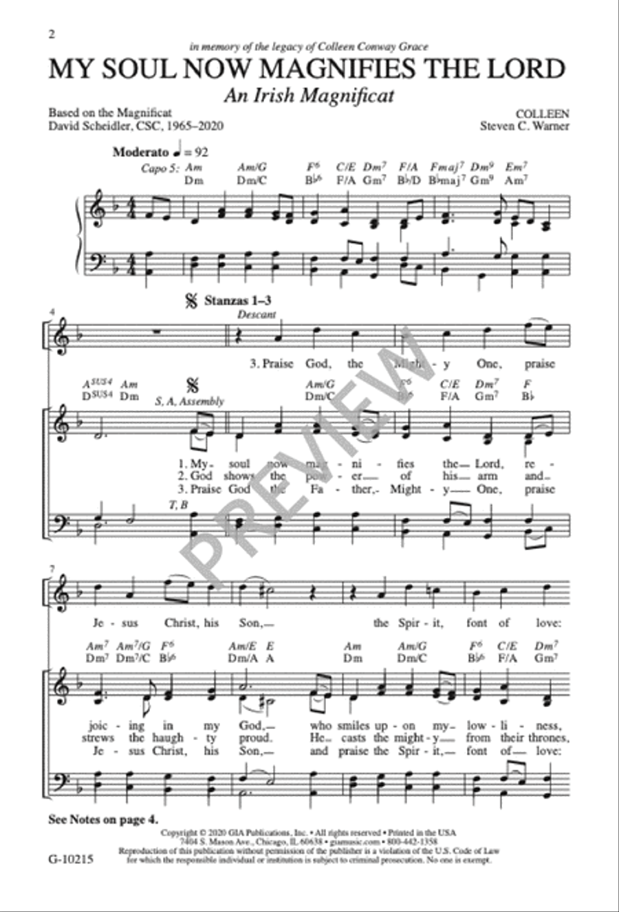 My Soul Now Magnifies the Lord 4-Part scores gallery preview page 3