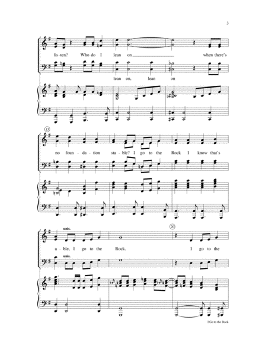 I Go to the Rock 4-Part scores gallery preview page 3
