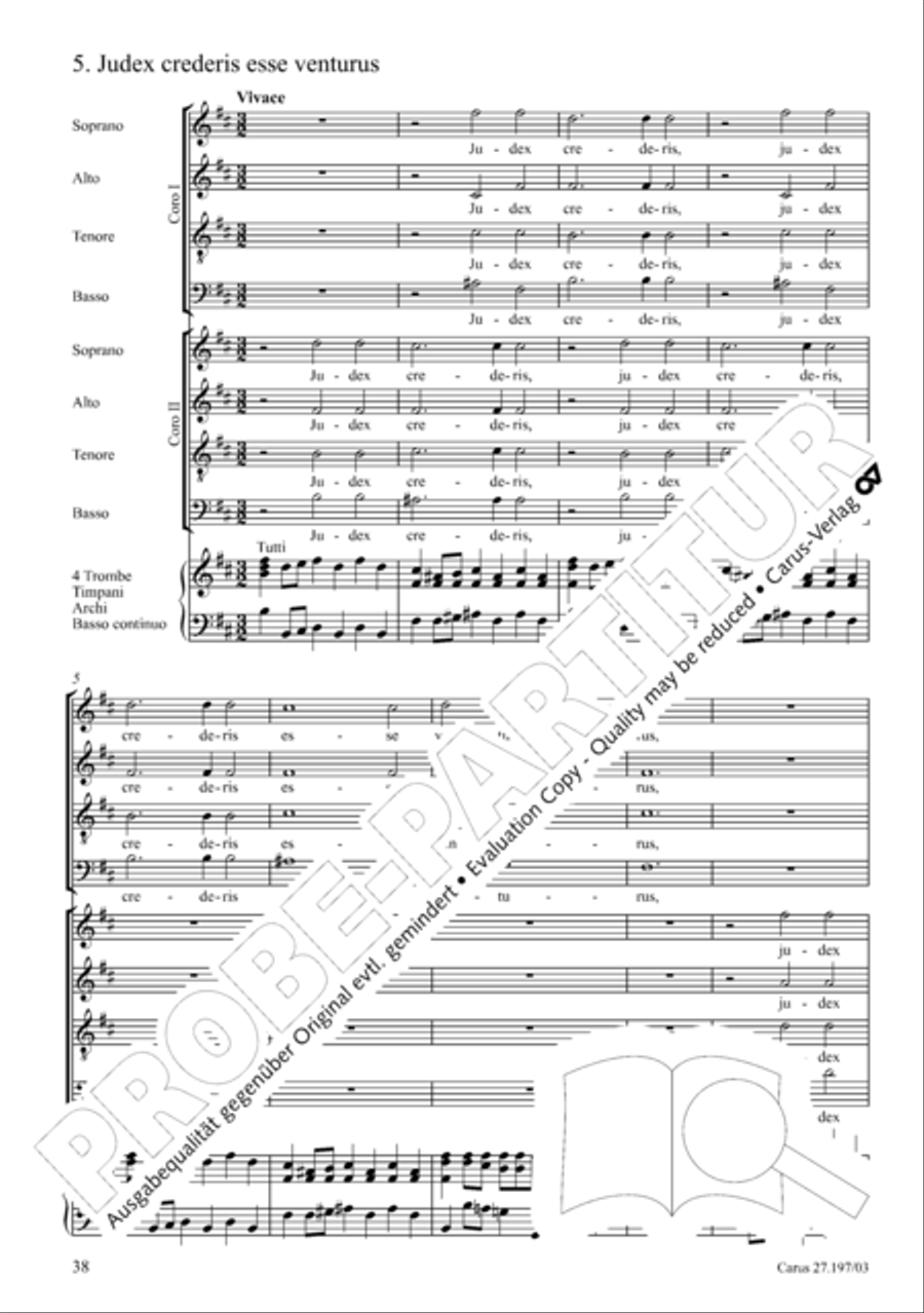 Te Deum in D a due cori SSATB scores gallery preview page 38