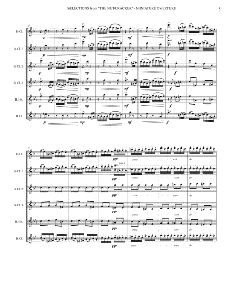 Miniature Overture from "The Nutcracker" for Clarinet Quartet