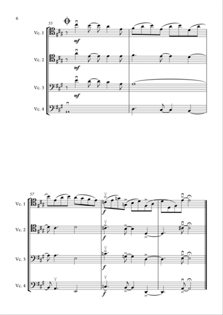 Here Comes The Sun Cello Solo scores gallery preview page 6