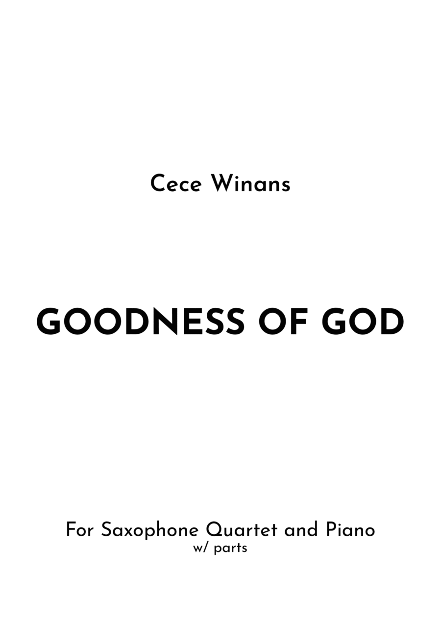 Goodness Of God Saxophone Quartet scores gallery preview page 1
