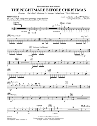 Selections from The Nightmare Before Christmas - Percussion 2