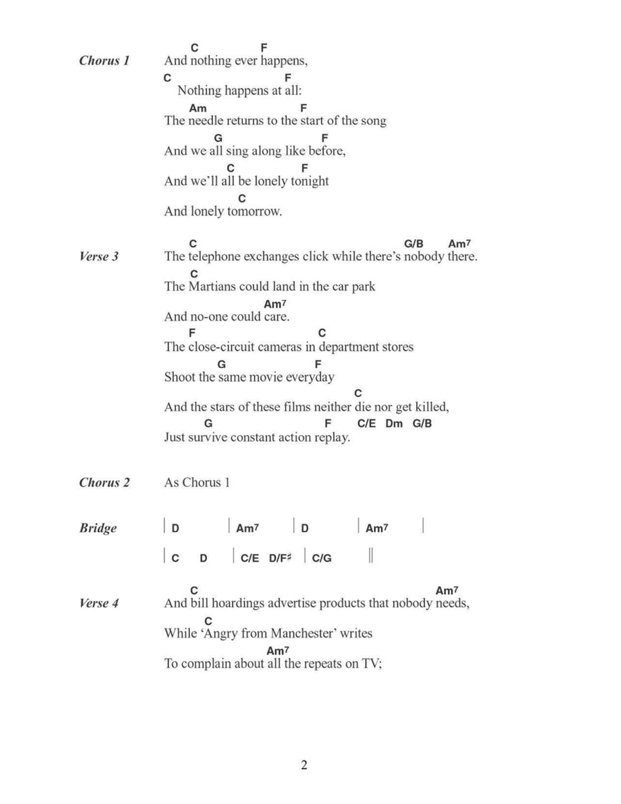 Nothing Ever Happens Acoustic Guitar scores gallery preview page 2