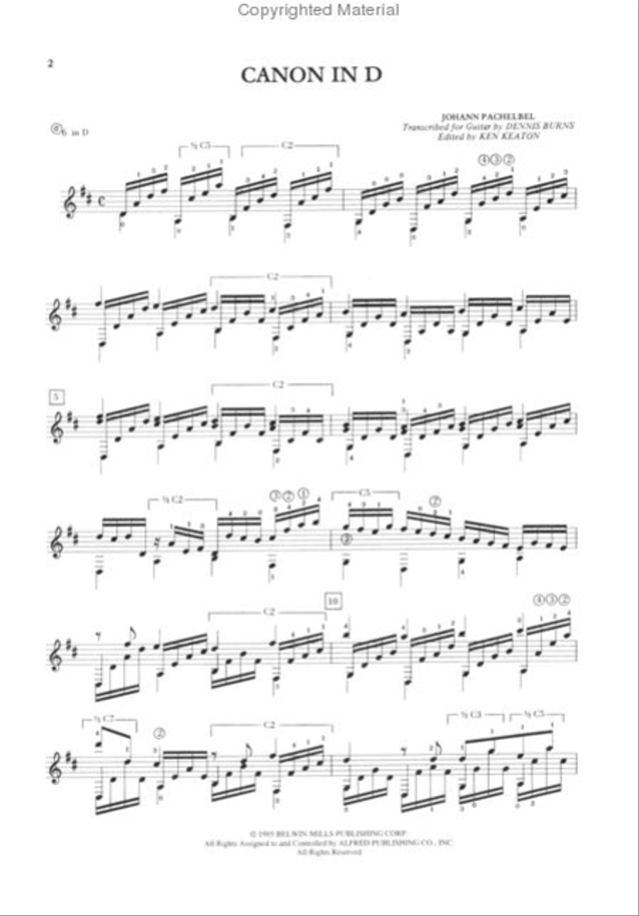 Canon In D - Guitar Solo Small Ensemble scores gallery preview page 2