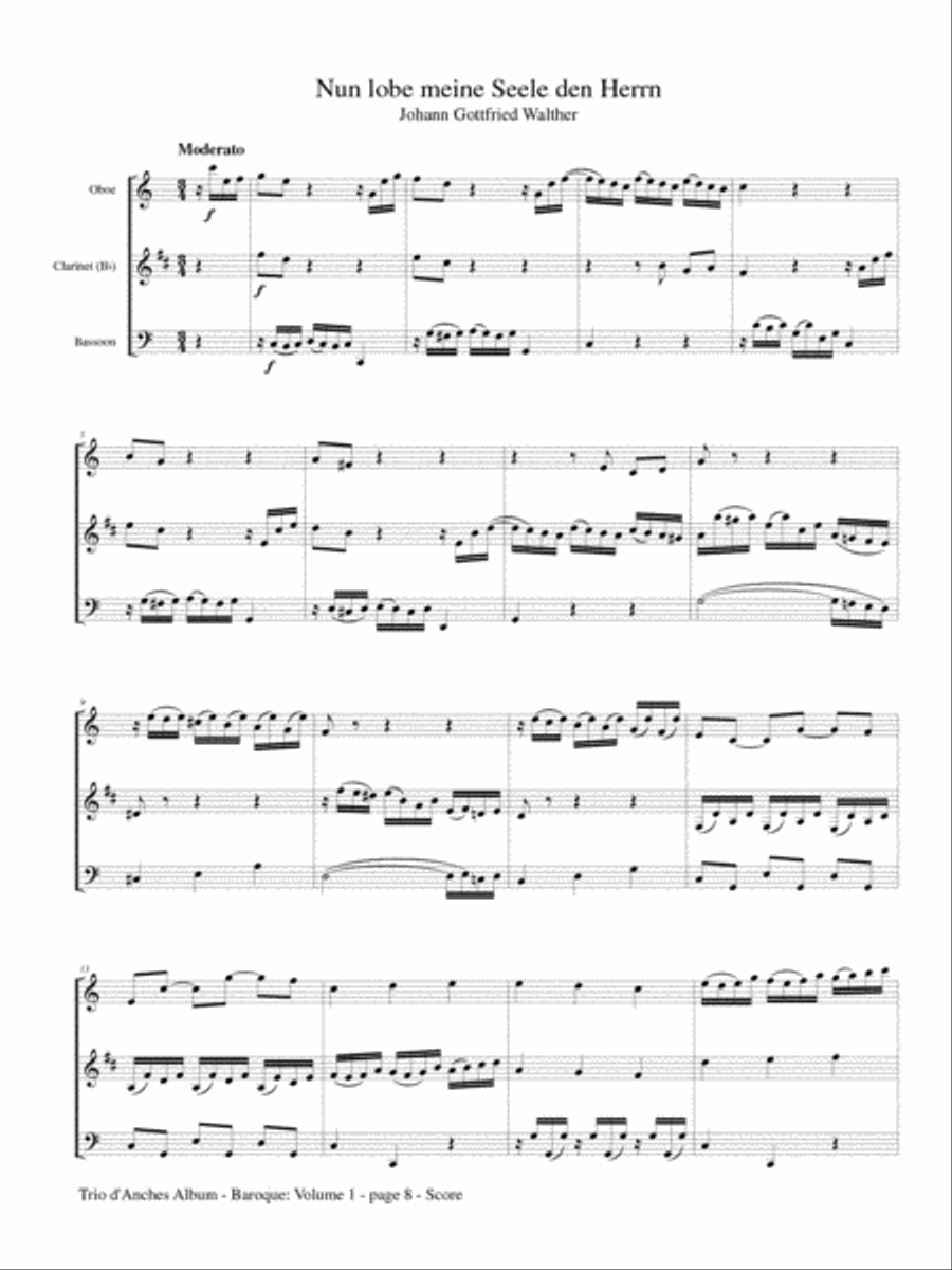 Trio D'Anches Album: Baroque Volume 1 School and Community scores gallery preview page 4
