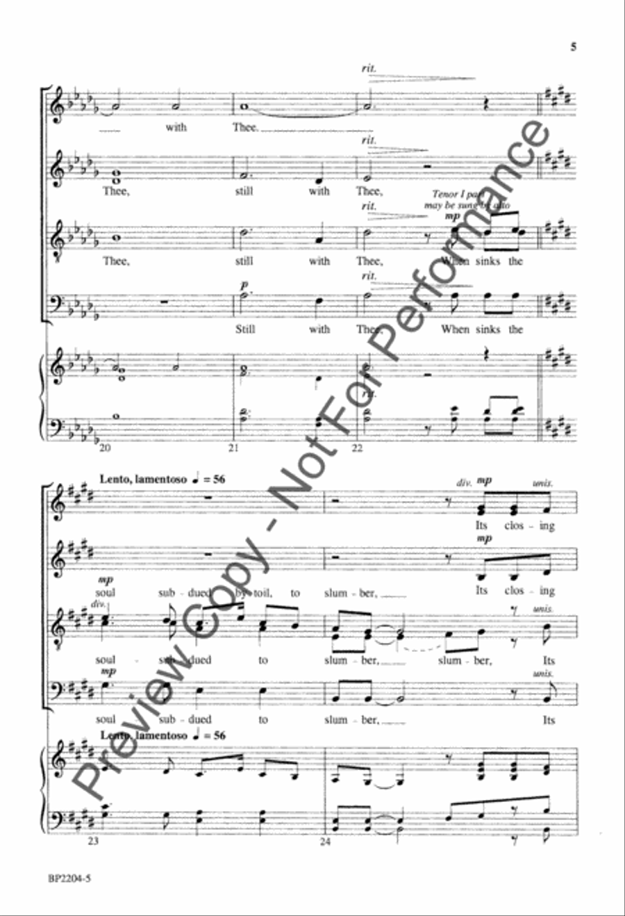 Still With Thee 4-Part scores gallery preview page 6