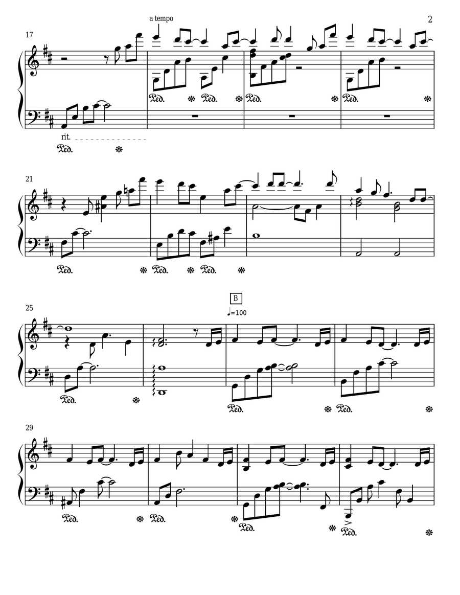 Suki Na Hito Dake Ni Piano Solo scores gallery preview page 2