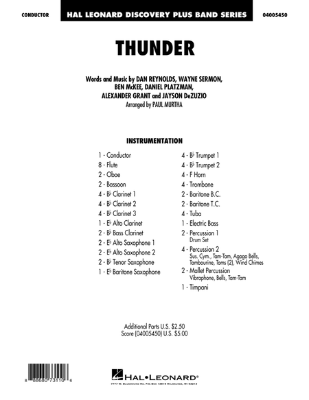 Thunder - Conductor Score (Full Score)