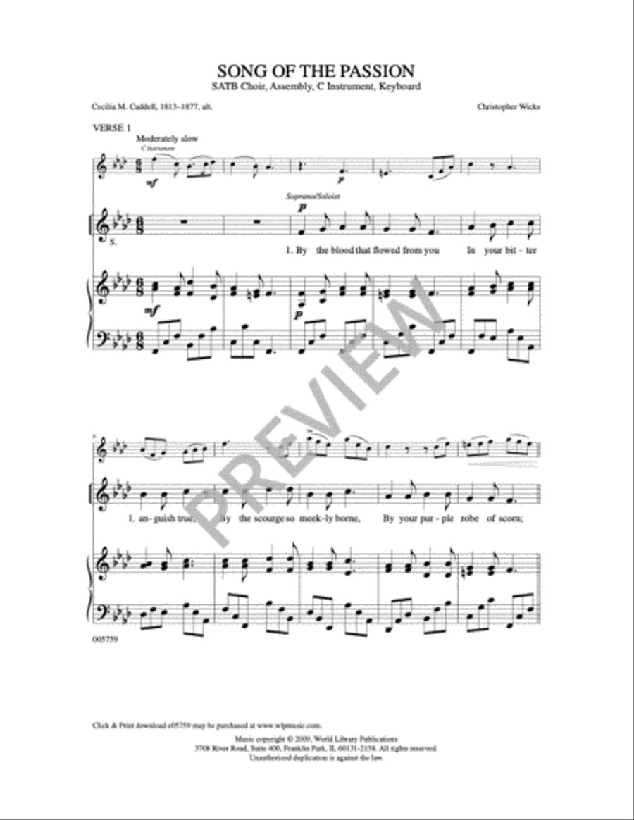 Song of the Passion 4-Part scores gallery preview page 2