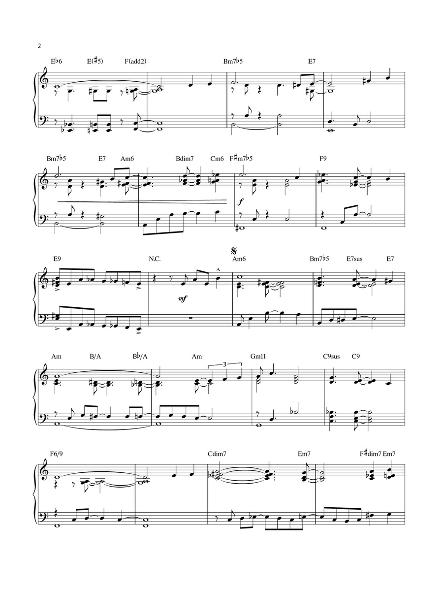 You'd Be So Nice To Come Home To [Jazz version] (arr. Brent Edstrom) Piano Solo scores gallery preview page 2