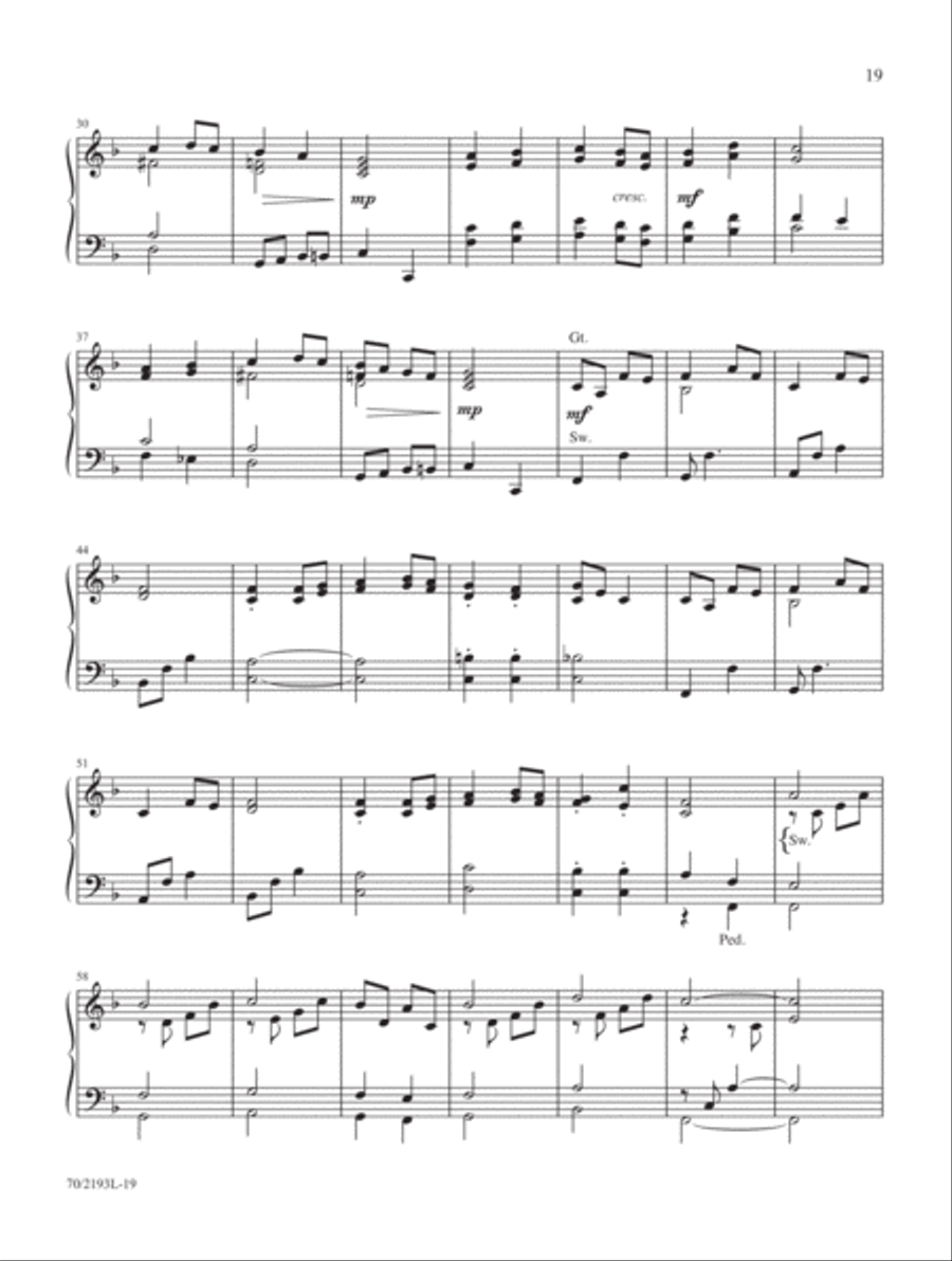 Mark Hayes: Miniatures for Organ Organ Solo scores gallery preview page 11