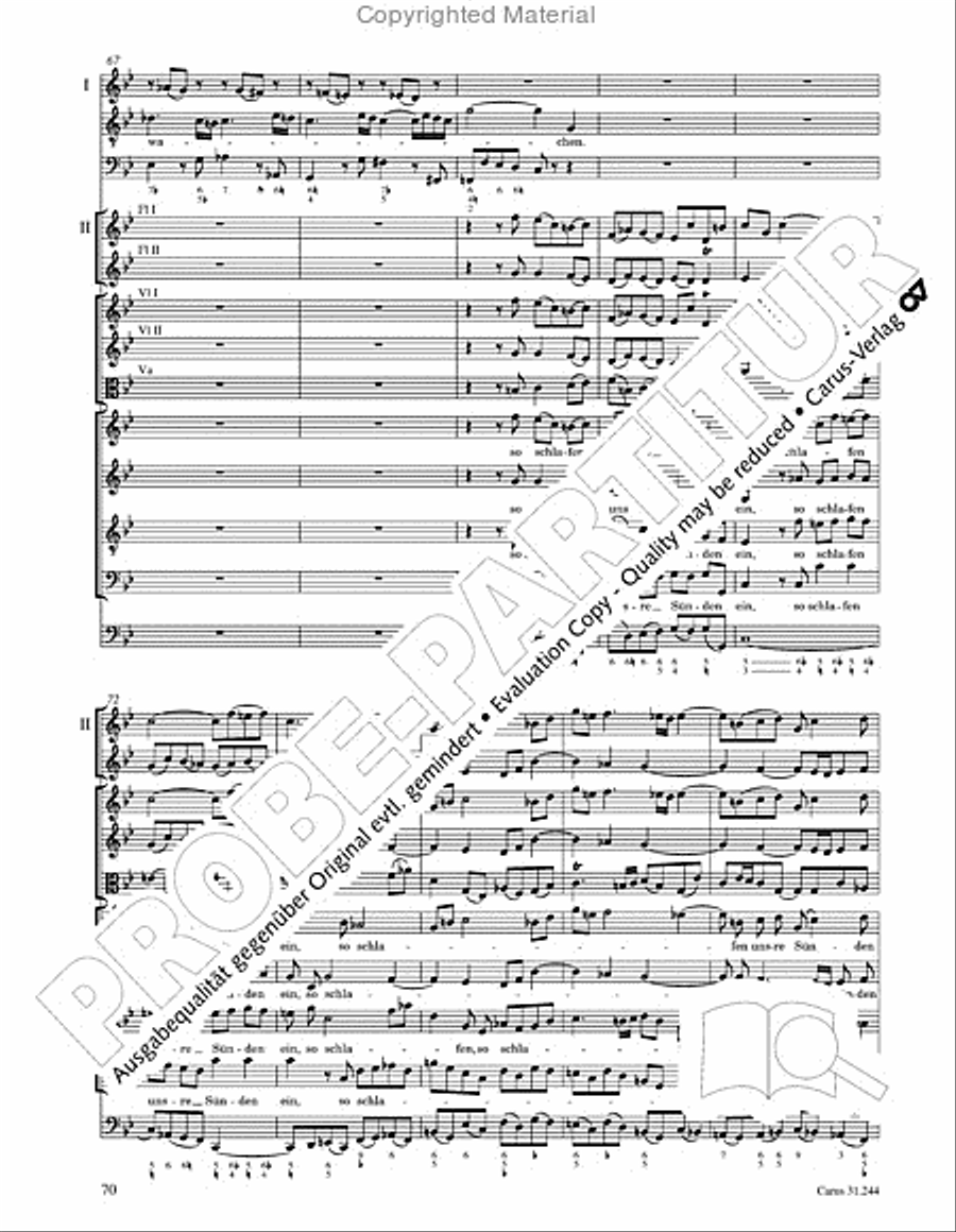 St. Matthew Passion (Matthaus-Passion) 4-Part scores gallery preview page 72
