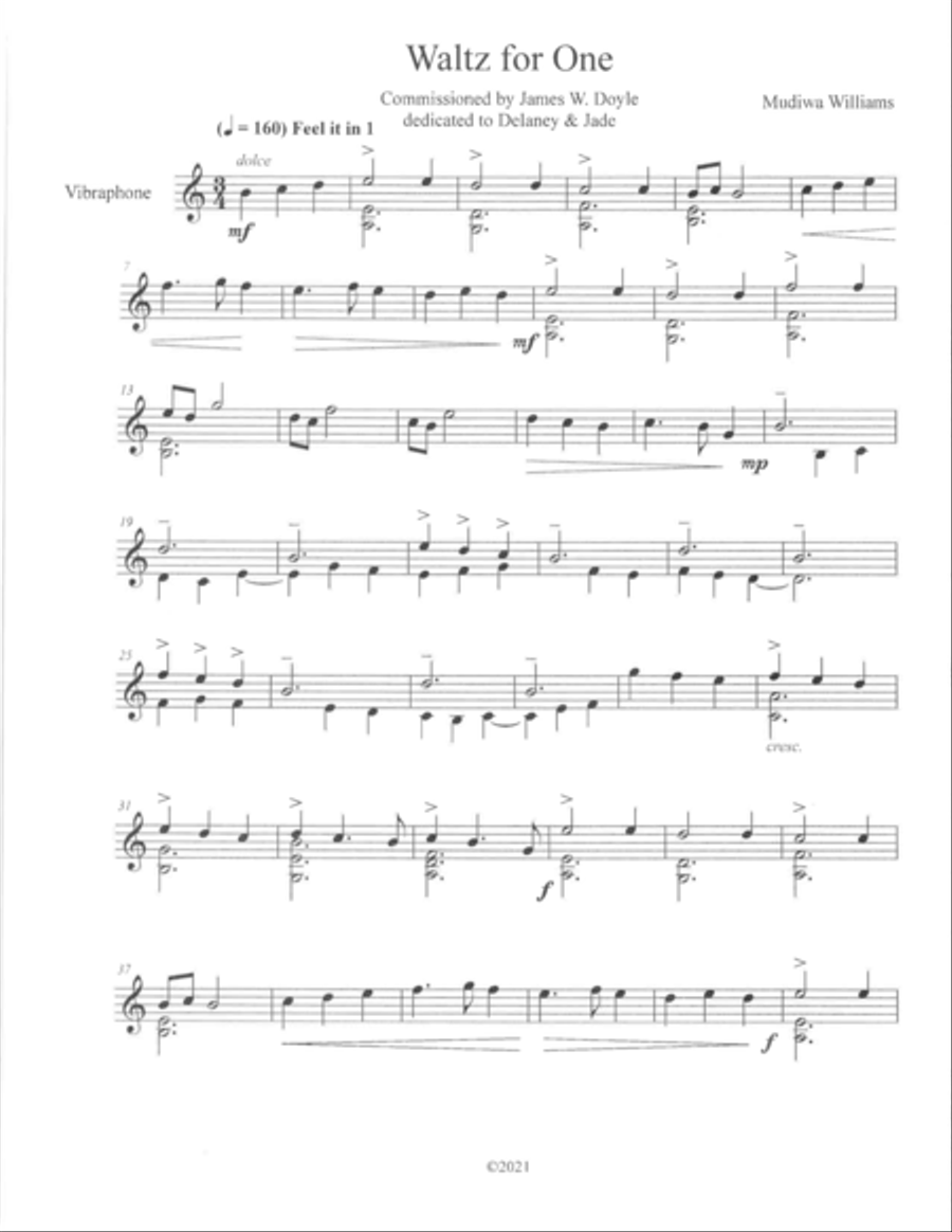 Waltz for One Percussion scores gallery preview page 3