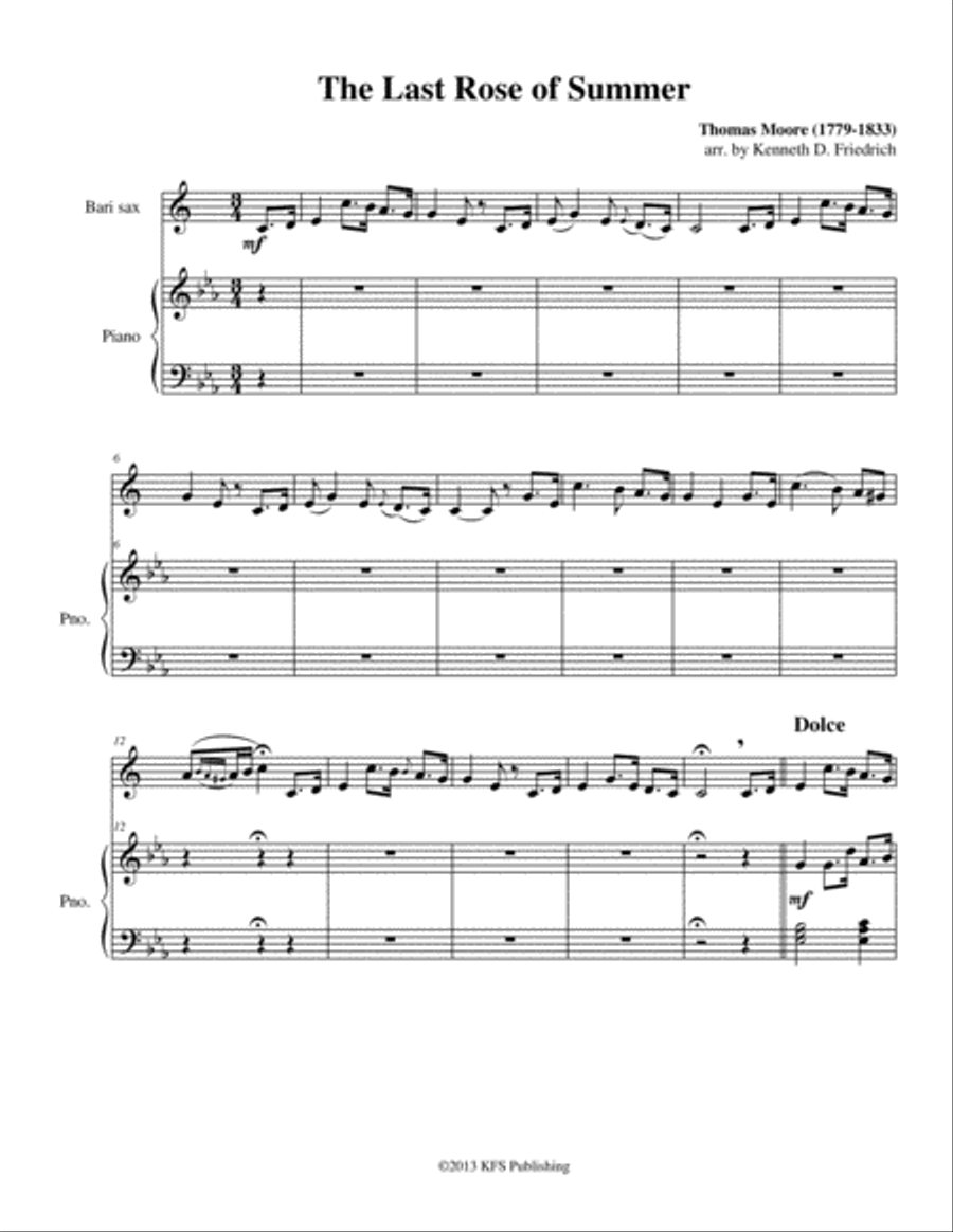 Art Songs for Young Folks, Vol. 1 - bari sax and piano Baritone Saxophone scores gallery preview page 3