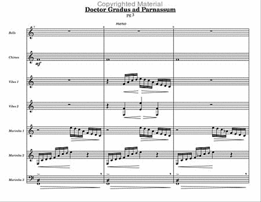 Dr. Gradus ad Parnassum Percussion Ensemble scores gallery preview page 4