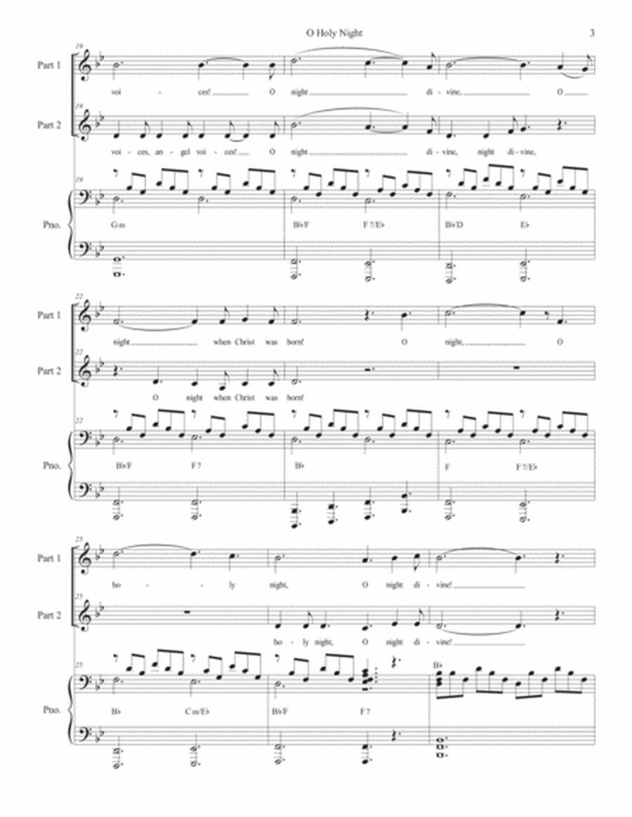 O Holy Night (2-part choir) - Medium/Low Key - Alternate Version) image number null