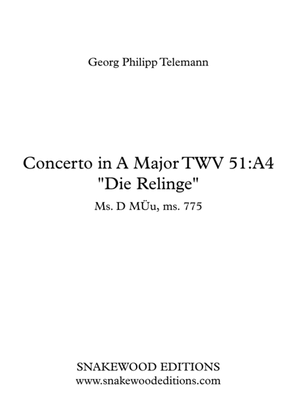 TELEMANN – VIOLIN CONCERTO IN A MAJOR "THE FROGS", TWV 51:A4 (Score and parts in PDF)